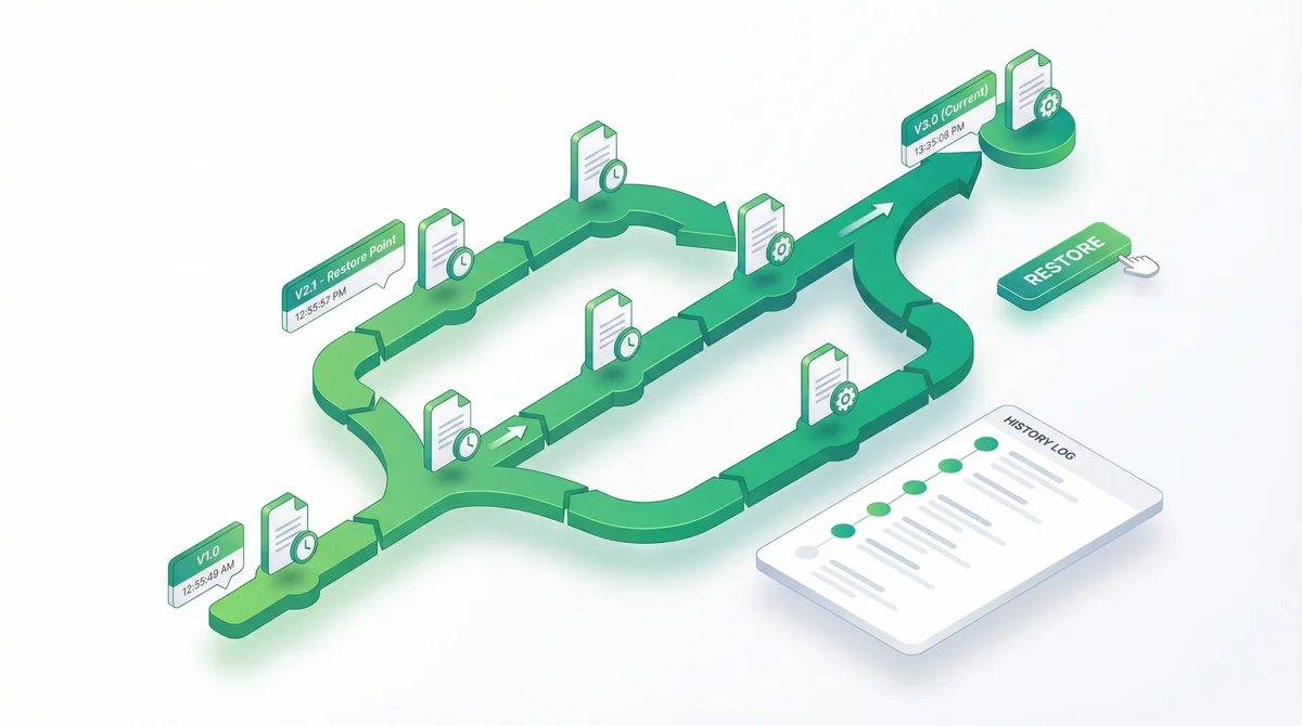 Version history illustration