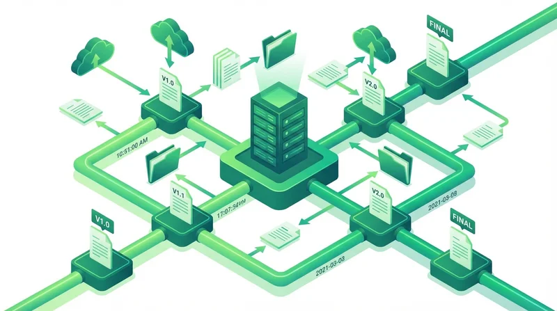 Version history illustration