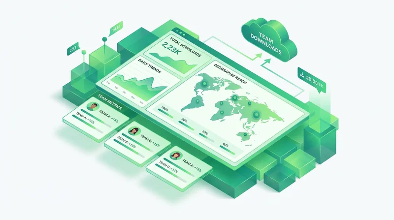 Download analytics illustration